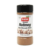Badia Ground Nutmeg Powder 2 Oz - Warm, Sweet, and Spicy Flavor for Baking, Desserts, Beverages, and Savory Dishes - Ideal for Holiday Recipes