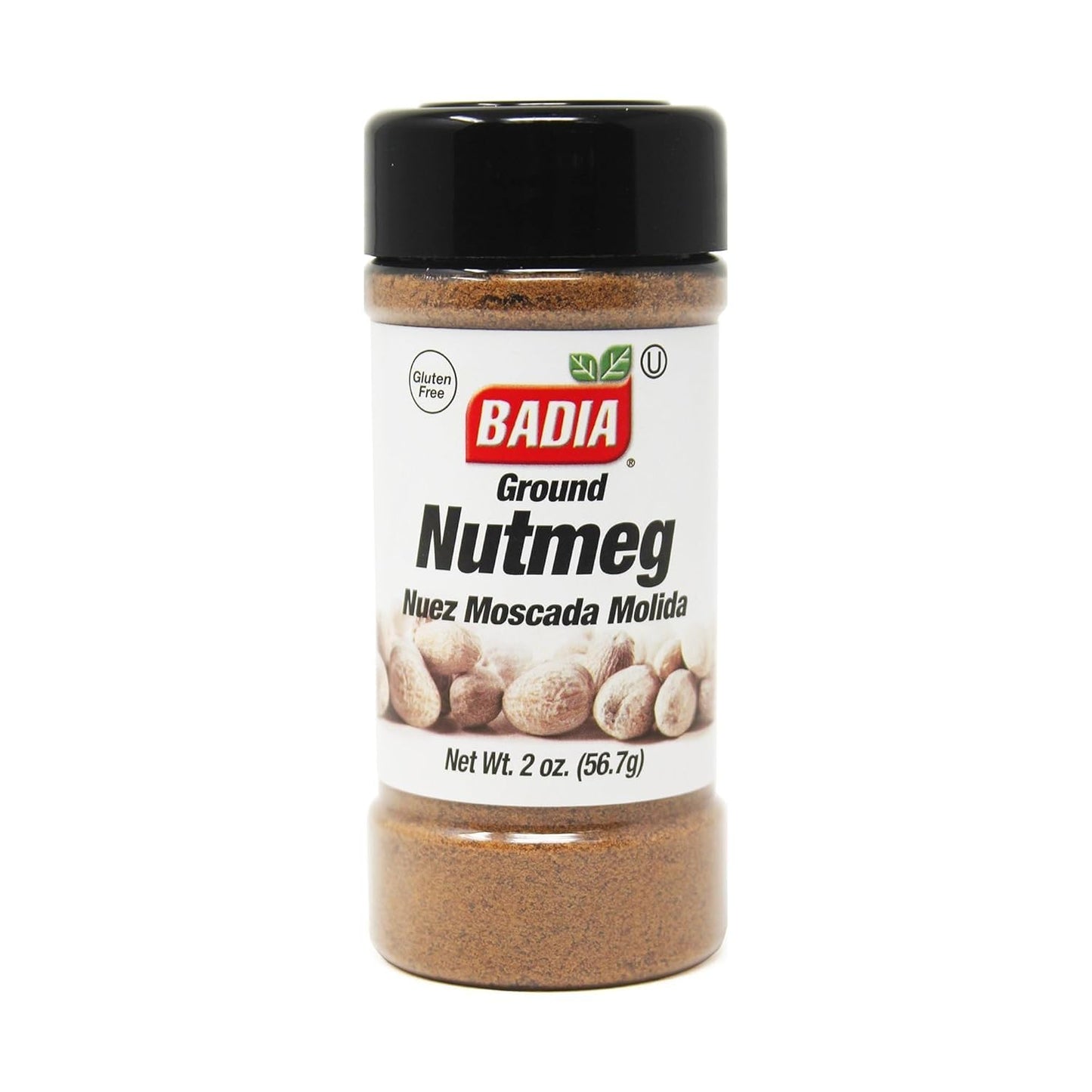 Badia Ground Nutmeg Powder 2 Oz - Warm, Sweet, and Spicy Flavor for Baking, Desserts, Beverages, and Savory Dishes - Ideal for Holiday Recipes
