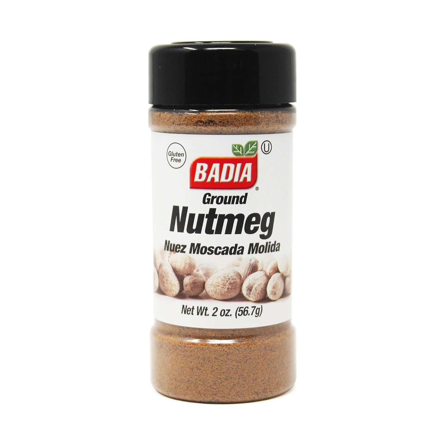 Badia Ground Nutmeg Powder 2 Oz - Warm, Sweet, and Spicy Flavor for Baking, Desserts, Beverages, and Savory Dishes - Ideal for Holiday Recipes