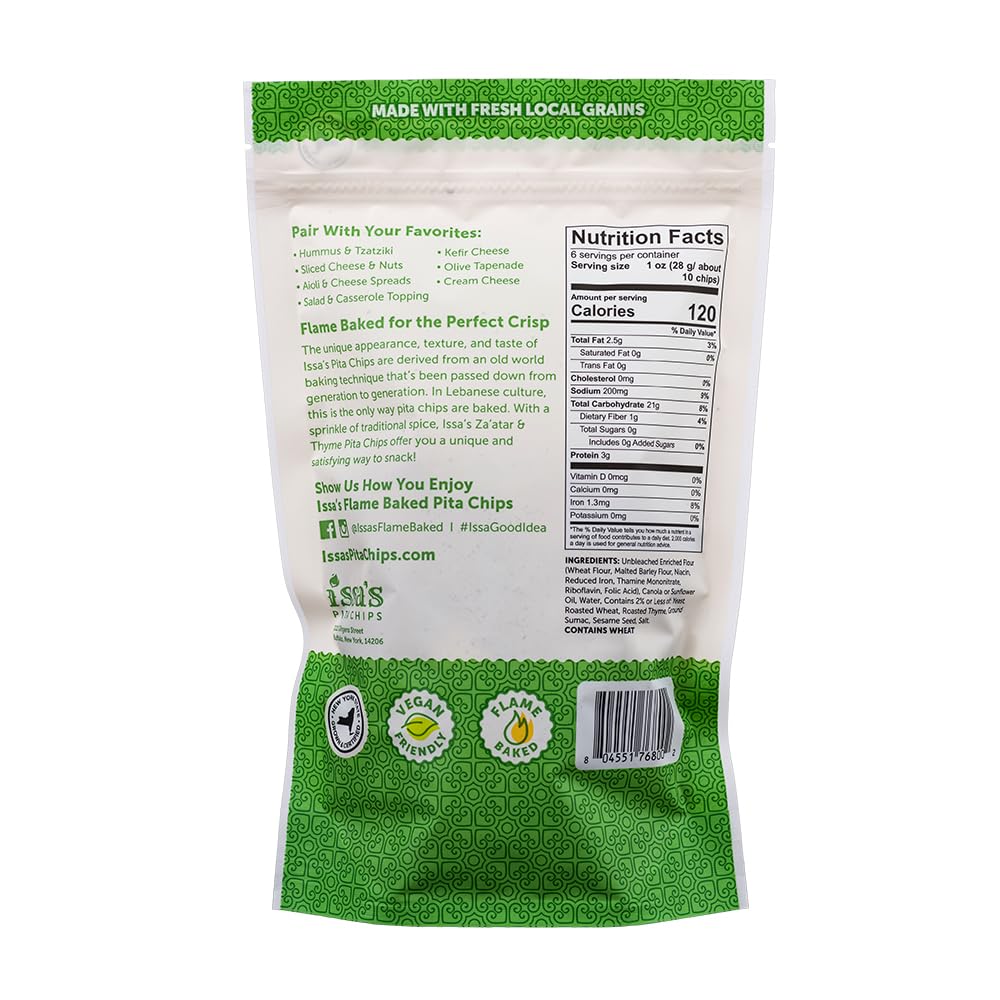 Issas Za'atar + Thyme Pita Chips, 6 OZ