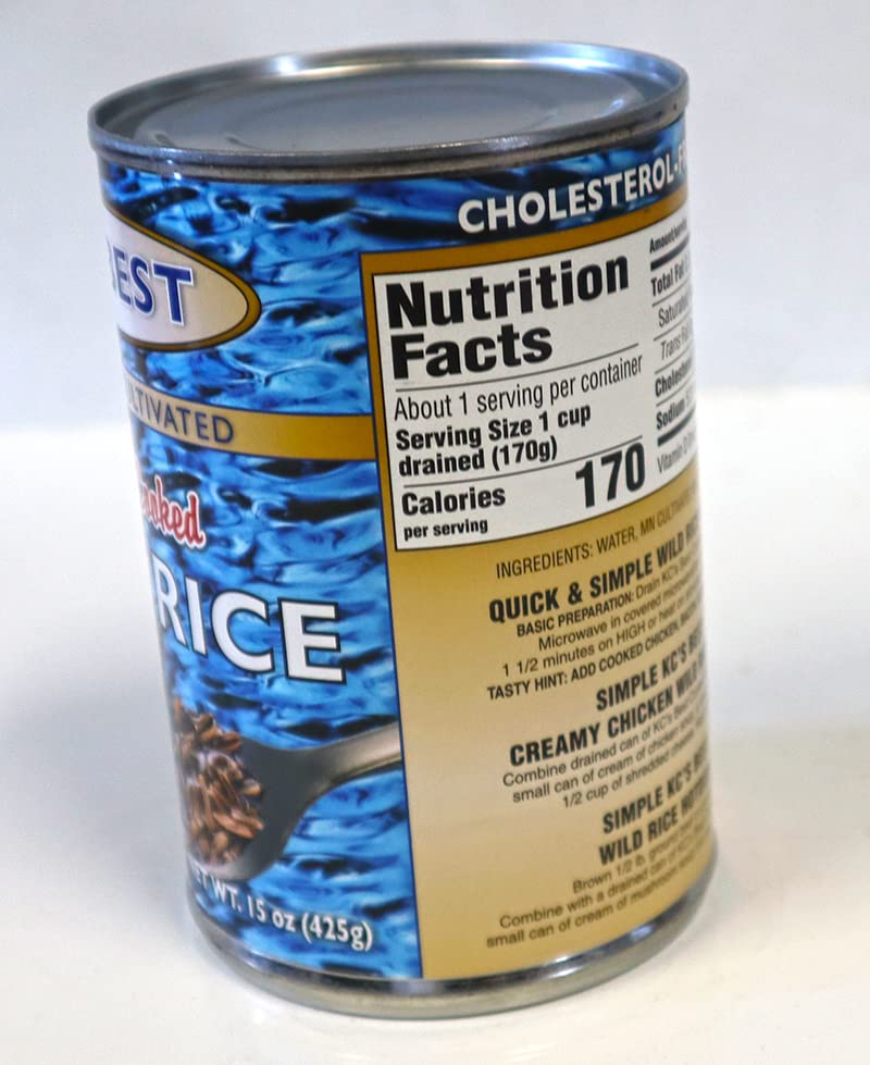KC's Best Minnesota Cultivated Premium Cooked Wild Rice in a Can