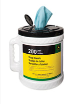 John Deere 200 Count Shop Towels in Bucket Container W/Dispensing Bracket