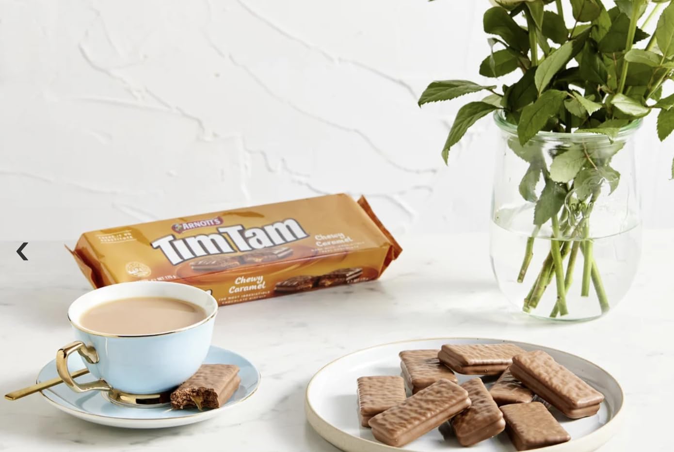 Arnott’s Tim Tam Chewy Caramel Chocolate Biscuits - 4 Pack (175g Each) - Made in Australia - Classic Australian Treat