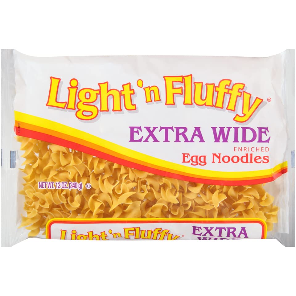 Light 'n Fluffy Extra Wide Egg Noodles, 12 oz (340 g) (Pack of 2)