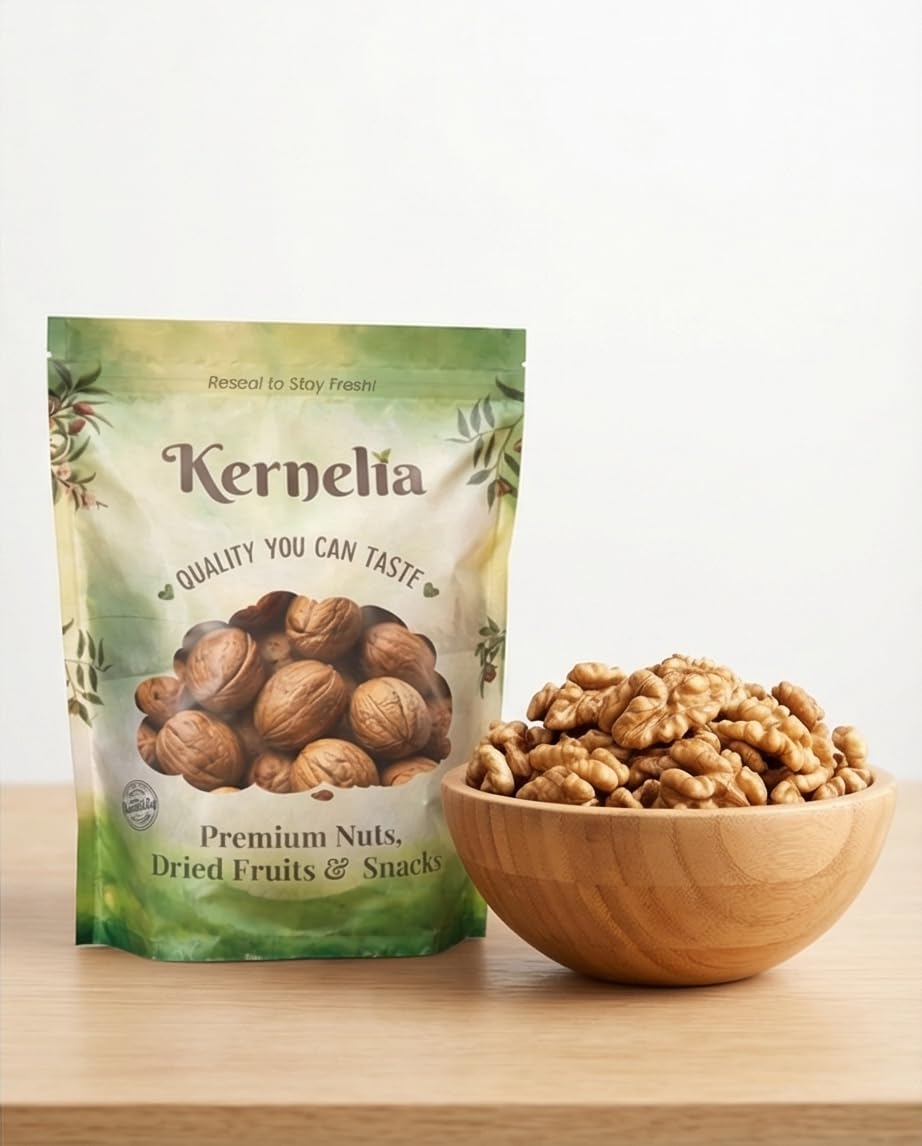 Raw California Walnuts In Shell, Whole Unsalted California Chandler Walnuts - Natural Healthy Snack, Easy to Crack, Resealable Bag - Perfect