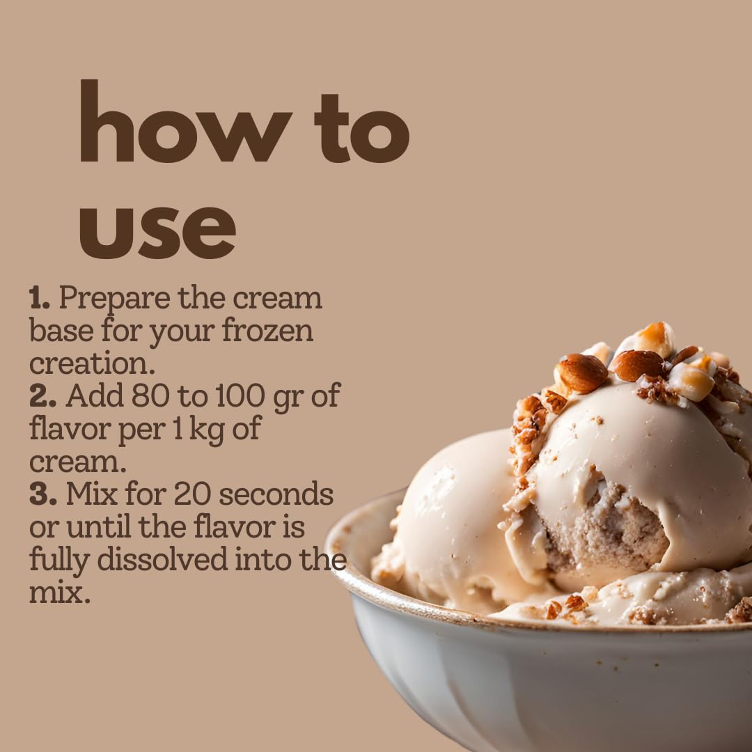Hazelnut Paste Flavoring for Gelato, Rolled Ice Cream, and Ice Cream. (500g, 1.1 lbs) Made with Natural Hazelnuts