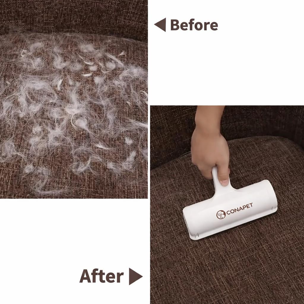 CONAPET Pet Hair Remover, Reusable Lint Roller for Dog & Cat Hair, Self Cleaning Fur Remover Tool for Couch, Carpet, Furniture, Sofa & Bedding