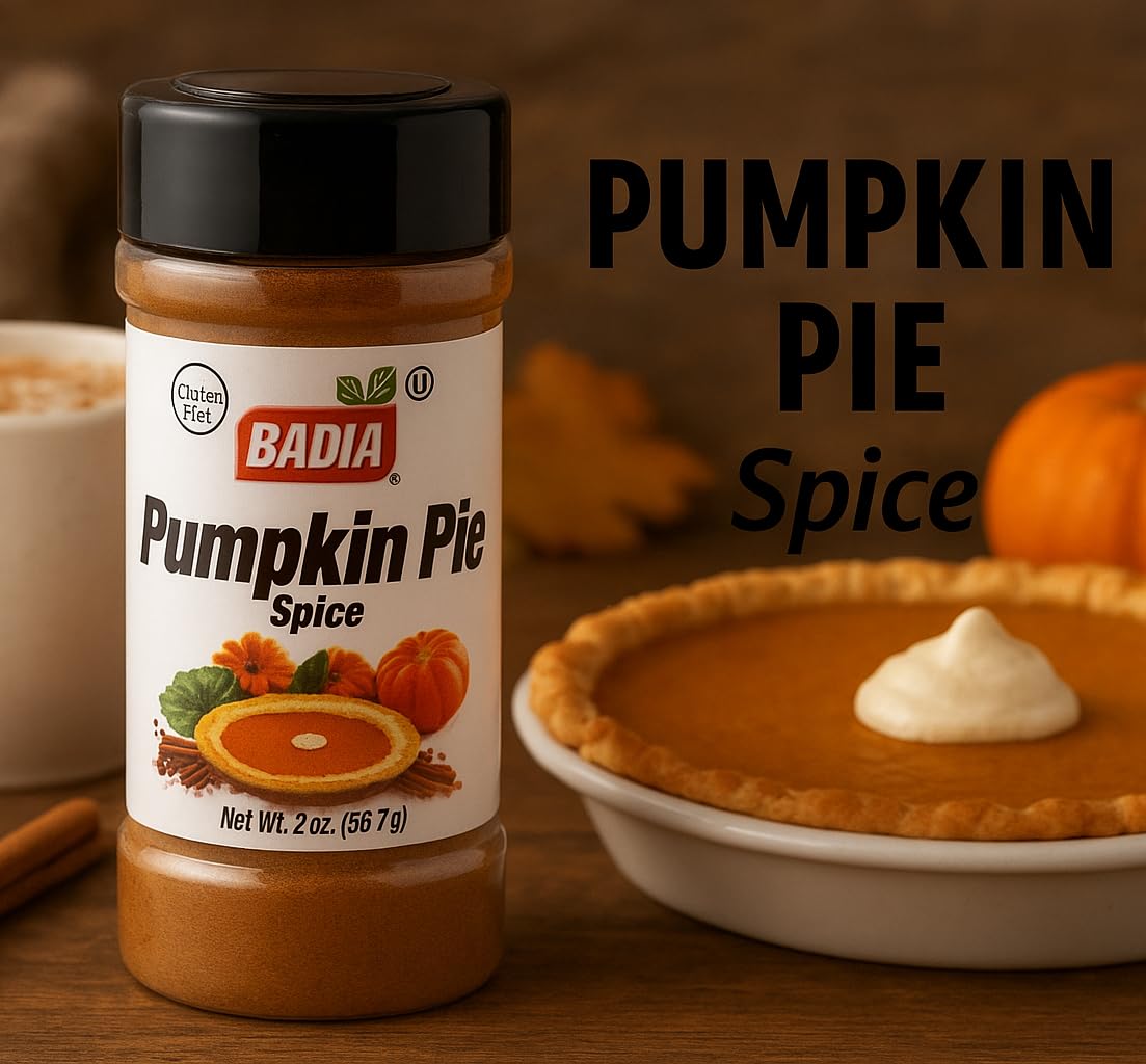 Badia Pumpkin Pie Spice, 2 oz - Warm & Aromatic Blend of Cinnamon, Nutmeg, Ginger, and Cloves
