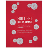 50 Small to Medium 7-8-9-10 Gallon 24" x 24" Clear Garbage Bags - Commercial Waste Basket Trash Bags | Bulk Plastic Bathroom Trash Can Liners | Office
