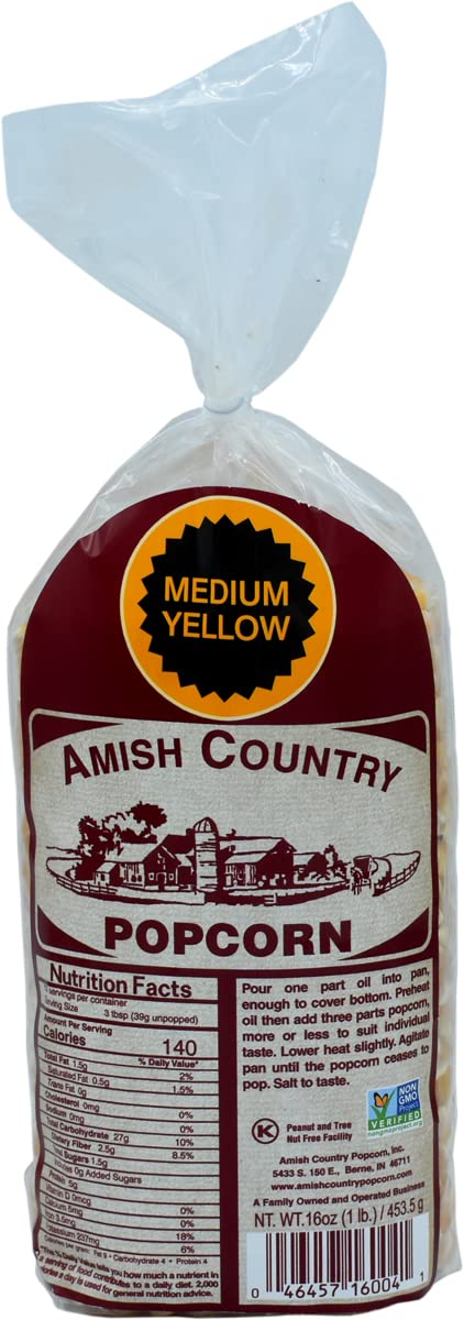 Amish Country Popcorn | 3-1lb Bag Gift Set - Medium White, Medium Yellow and Rainbow Popcorn Kernels | Old Fashioned, Non-GMO and Gluten Free