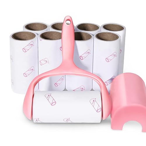 Lint Roller, 9 Refills 540 Sheets,Super Sticky Pet Hair Remover Kit, YQMAJIM Adhesive Lint Brush for Clothes,Carpet,Car Seats,Dust,Dogs,Cats