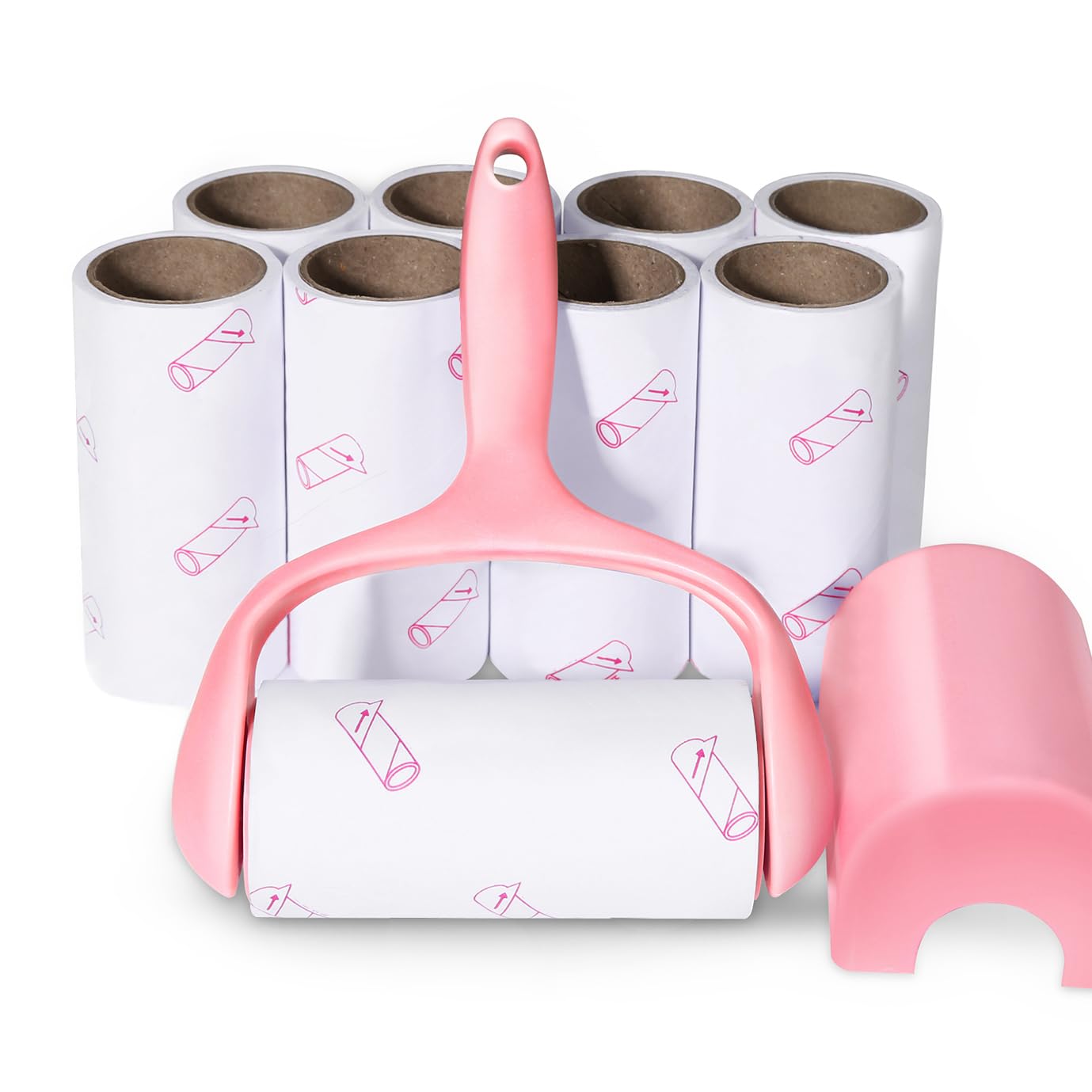 Lint Roller, 9 Refills 540 Sheets,Super Sticky Pet Hair Remover Kit, YQMAJIM Adhesive Lint Brush for Clothes,Carpet,Car Seats,Dust,Dogs,Cats