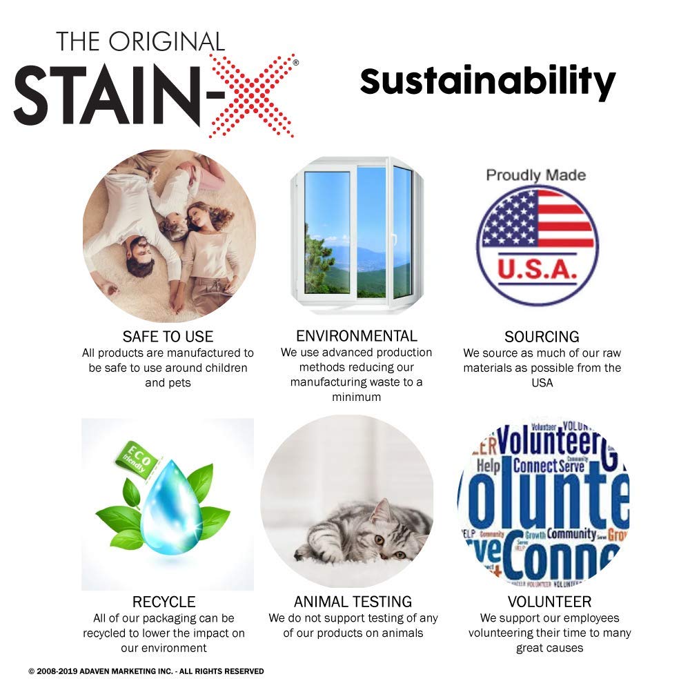 STAIN-X Cleaner | Effective Stain Remover for Laundry, Carpet, Clothing, Upholstery and Other Washable Fabrics - Value Pack (128 oz)