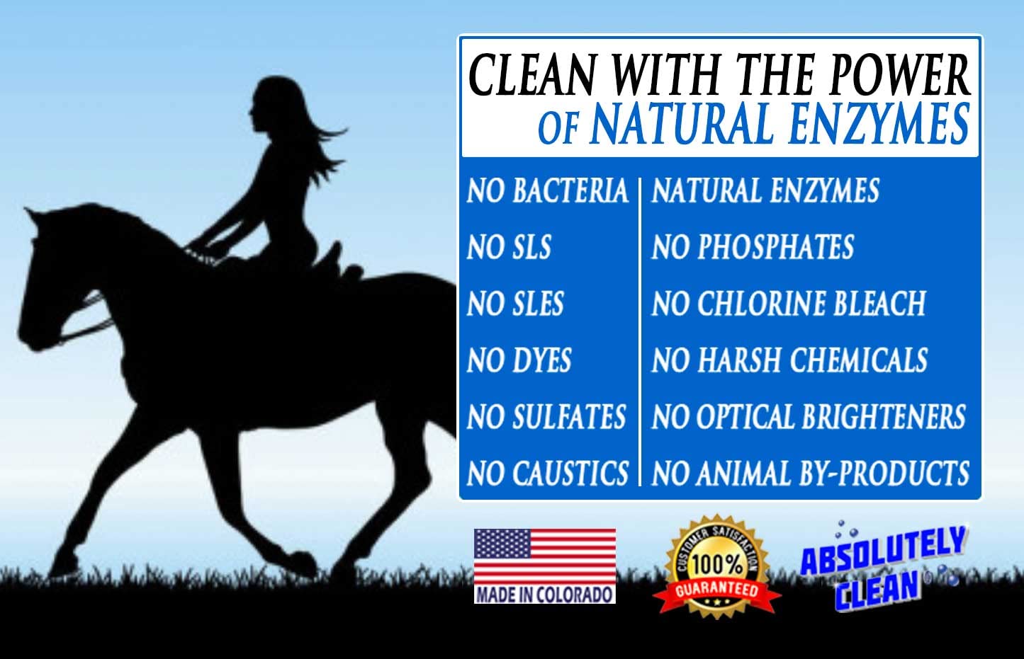 Absolutely Clean Amazing Saddle Soap Spray for Leather Cleaning & Tack Cleaner and Conditioner