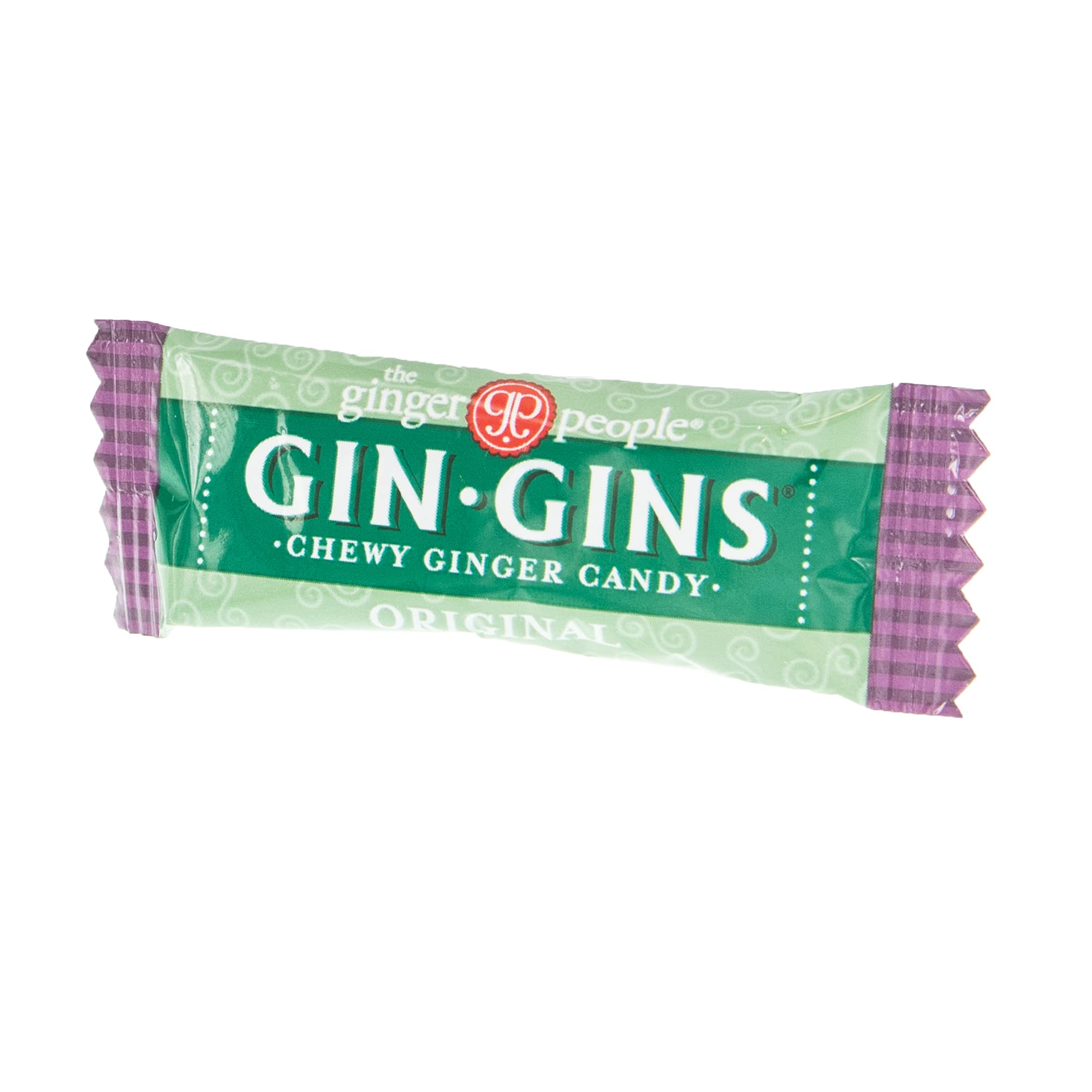 Gin Gins Chewy Ginger Candy Bulk Pack | Individually Wrapped Candies in Reusable Plastic Tub | Gluten Free and Vegan Ginger Chews, 275 Pieces