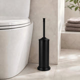 Black Toilet Brush and Holder Set?Extra Long Handled Toilet Bowl Brush and Holder?Stainless Steel Heavy Duty Toilet Brush for Bathroom,Deep Cleaning