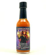 Shinedown Mango Habanero Hot Sauce aka Attention, Attention, This is Hot! 5oz Heat Level 5 - Torchbearer Sauces All Natural, Extract-Free, Made in USA