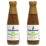 Watcharee's Thai Basil Garlic Sauce, Gluten Free, Vegan, Authentic Stir Fry, Dressing, Rice Seasoning, Condiment & Dipping Sauce - 7.4 oz Bottle (Pack