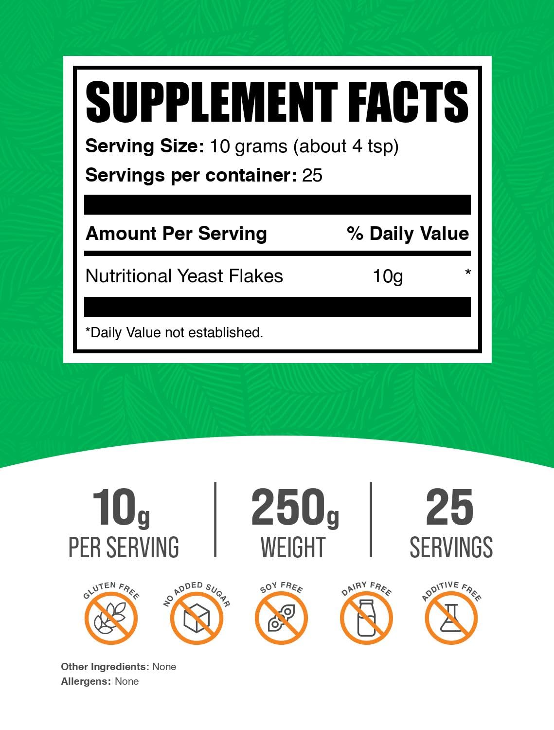 BulkSupplements.com Nutritional Yeast Flakes - with Essential B Vitamins, Nutritional Yeast Non-Fortified, Superfood Supplement - Vegan & Gluten Free