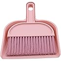 Plastic Mini Broom and Dustpan,Mini Cleaning Brush with Dustpan Set Desktop Cleaning Accessories,Pink with Set,Plastic Broom