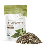 Halo Naturals Organic Meadowsweet Herb Cut & Sifted, 4 Ounces (Filipendula ulmaria) USDA Certified | Resealable Pouch| Packaged in The USA (Pack of 1)