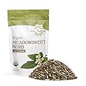 Halo Naturals Organic Meadowsweet Herb Cut & Sifted, 4 Ounces (Filipendula ulmaria) USDA Certified | Resealable Pouch| Packaged in The USA (Pack of 1)