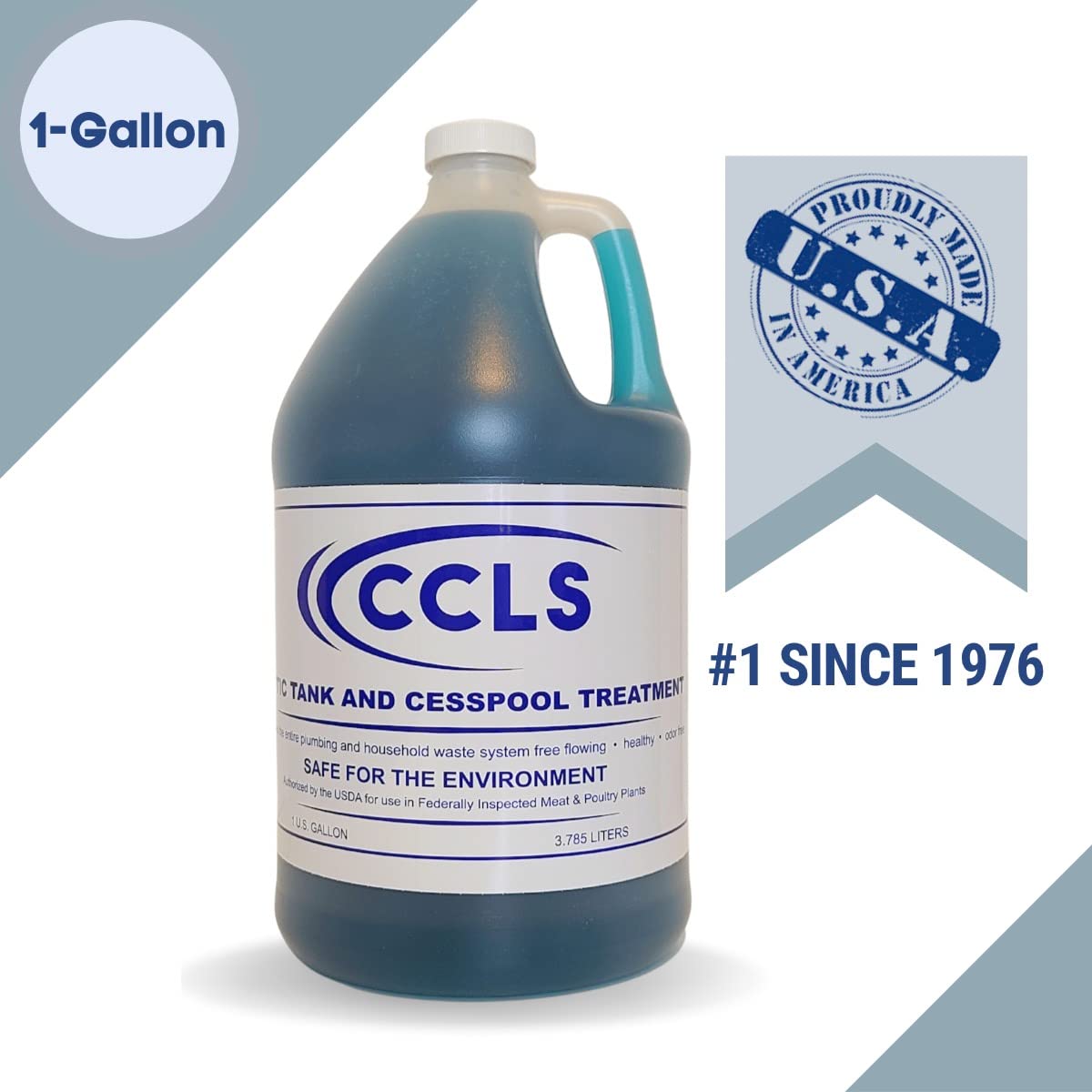 ccls Septic Tank and Cesspool Treatment Additive/Organic Enzyme Producing Bacteria/Non-toxic/Non-Hazardous/Non-Corrosive (1-Gallon)