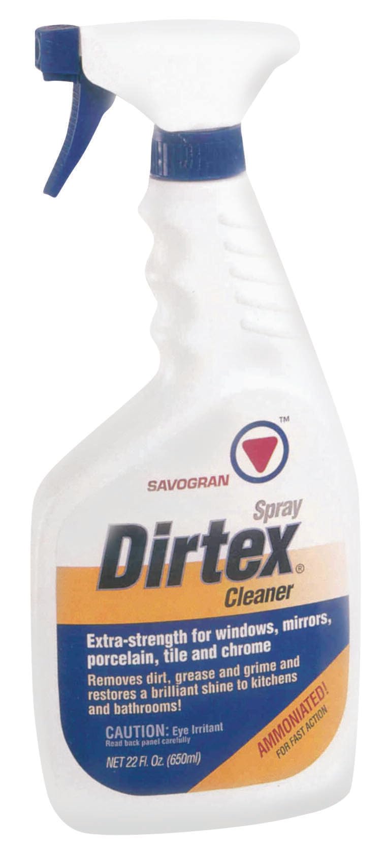Savogran 10763 Dirtex Spray Cleaner Extra-Strength For Windows, Mirrors, Porelain, Tite and Chrome 22 oz