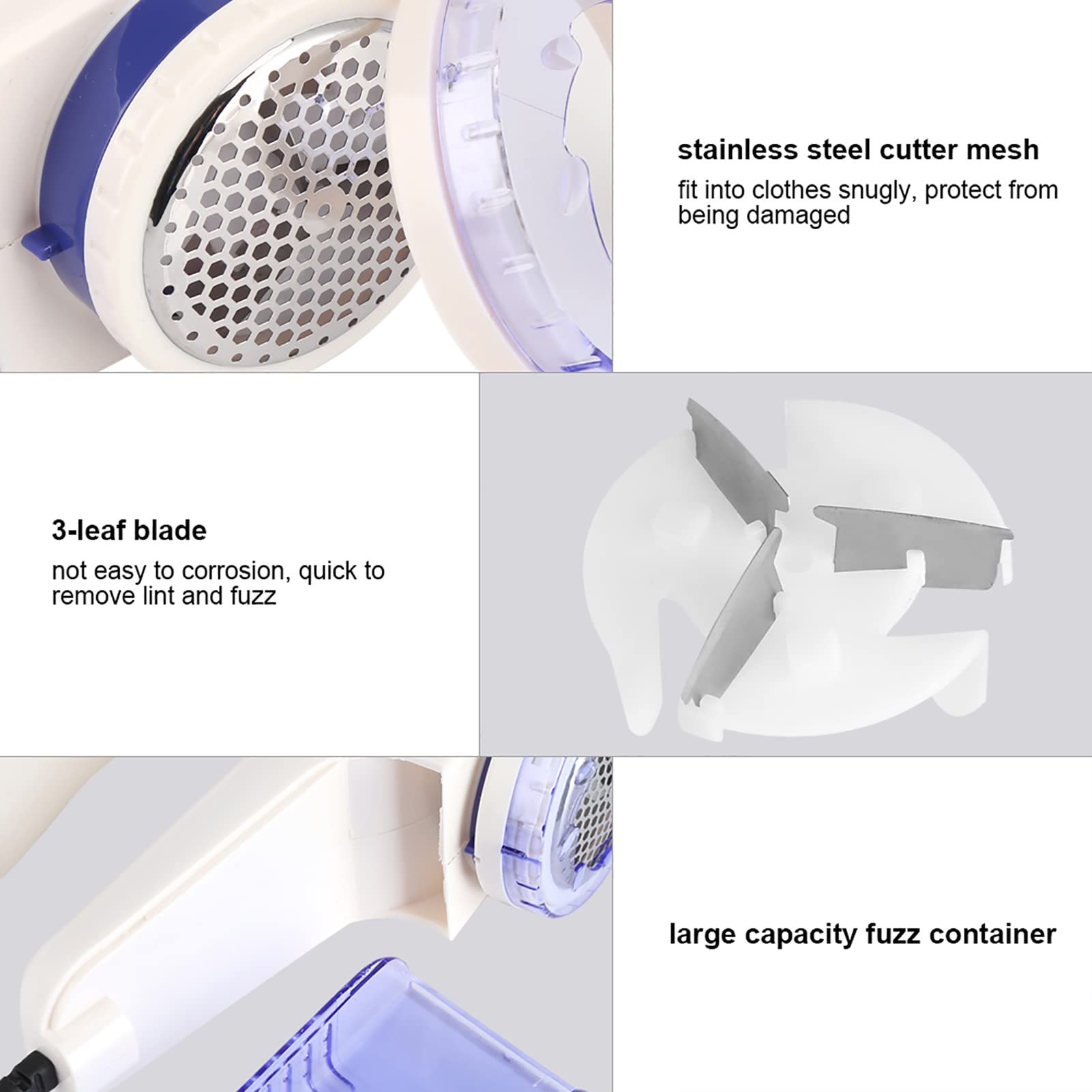 Fabric Shaver, Electric Fuzz Remover Clothes Lint Remover for Clothes Sweater Couch Blanket Curtain Wool Cashmere(US Plug 110V)