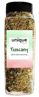 Unique Flavors Tuscany Italian Inspired Spicy Seasoning 10 oz Professional Size Easy Shaker