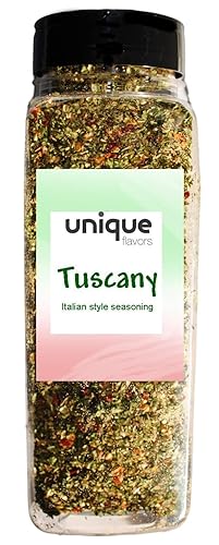 Unique Flavors Tuscany Italian Inspired Spicy Seasoning 10 oz Professional Size Easy Shaker