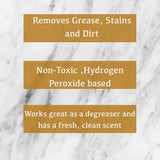 Easy Stone Care Oxy Countertop Cleaner, Marble, Granite, Stone, Safe for daily use (1 quart 32 oz.) with 2 Microfiber towels kit
