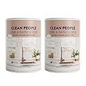 THE CLEAN PEOPLE Sink & Bath Scrub - Gently Scrub Away Tough Stains, Grease & Grime, Buffs Scratches & Eliminates Odors - 2 Pack, Citrus Scent