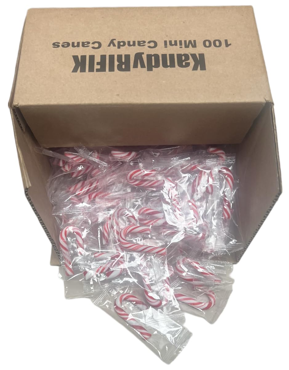 CandyRific | (REAL PEPPERMINT) | Mini Candy Canes (396 Individually Wrapped Candies) Bulk Christmas Candy | Bundled With Free SameDay Shippers FUN