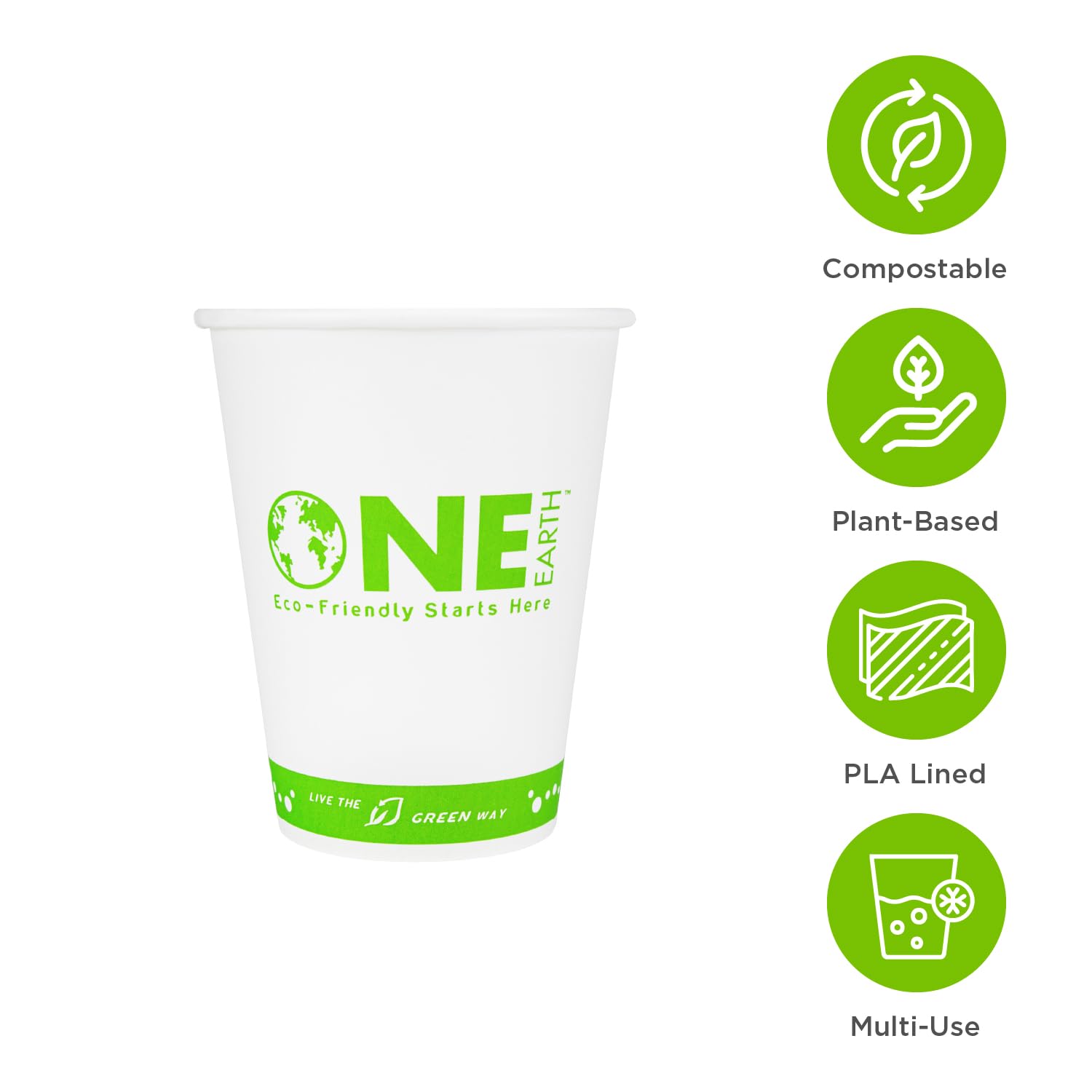 Karat Earth KE-K508 8 oz Eco Print Paper Hot Cup (Case of 1000)