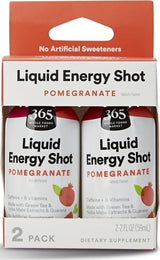 365 by Whole Foods Market Energy Shot, Pomegranate, 2 Fl Oz, 2 Pack