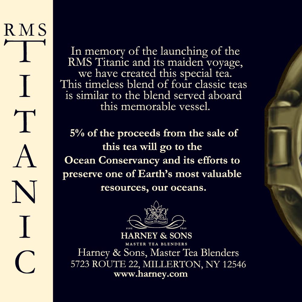 Harney & Sons RMS TITANIC Tea 20 Count Sachet Tin