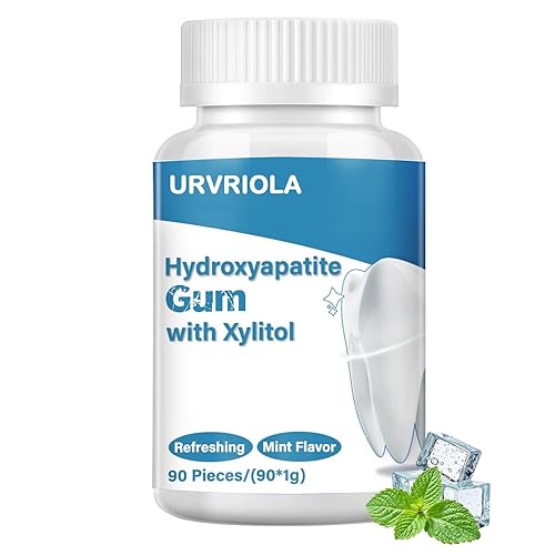 Remineralizing Gum with Nano-Hydroxyapatite & Xylitol, 90 Pieces, Good for Teeth Remineralization, Sugar-Free Mint Chewing Gum with Xylitol, Two pills