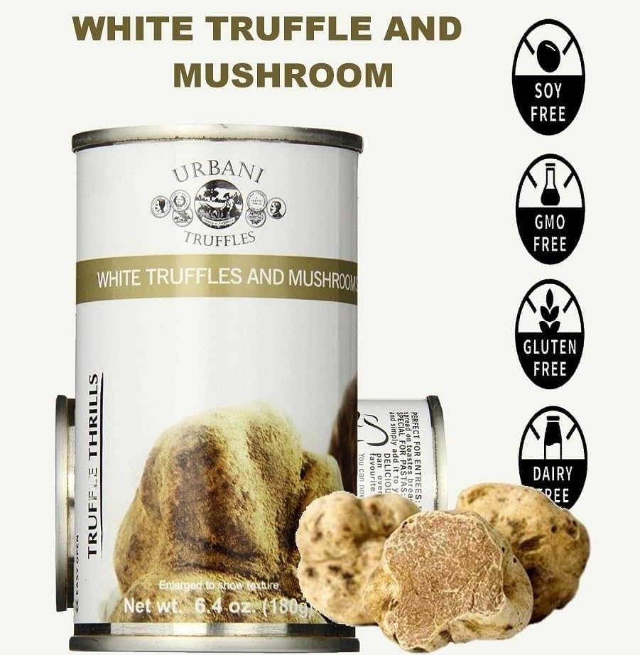 Mushroom & White Truffle Sauce 6.4oz, Italian for Pasta, Pizza, Meat & Fish