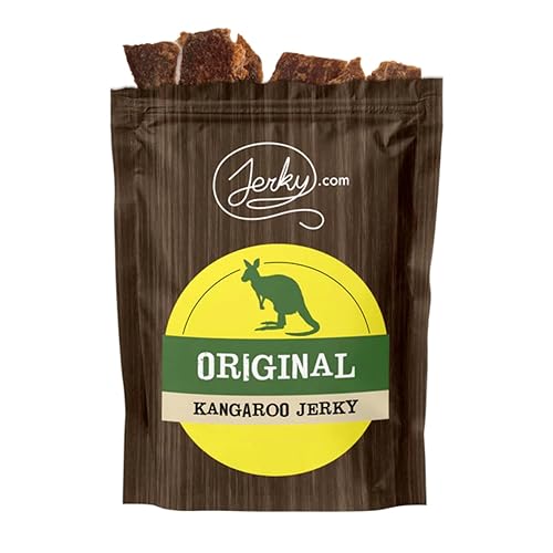 Jerky.com Original Kangaroo Exotic Jerky - Premium High-Protein Exotic Snack, Tender & Flavorful, 100% Natural Ingredients, Perfect for On-the-Go 1.75