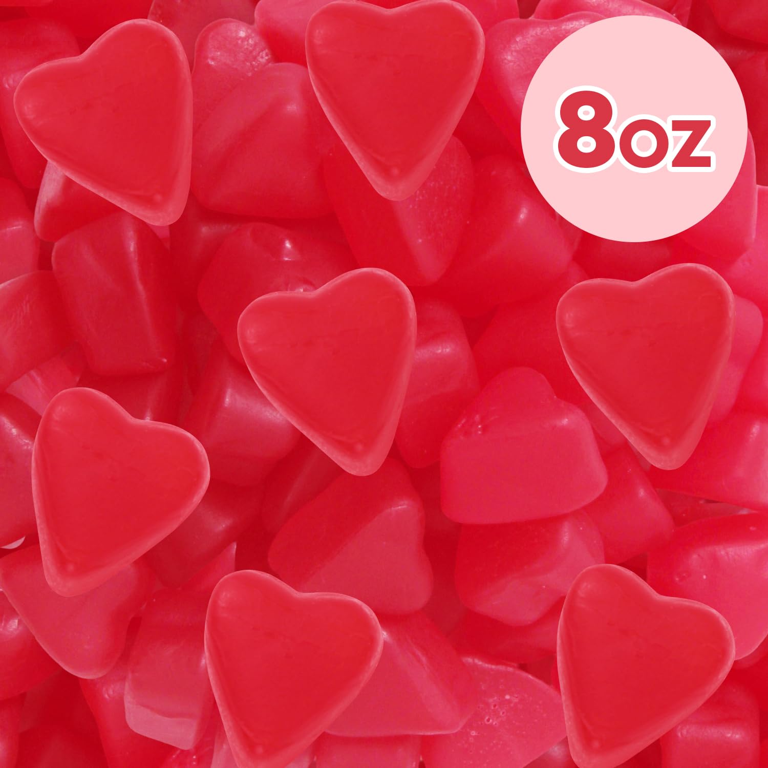 Fathers Day JuJu Cherry Hearts Gummy Candy, 8oz Pack of Fathers Day Candy Bulk, Ideal Candy for Classroom Parties and School Parties, Perfect Heart