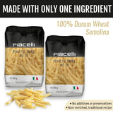 Piacelli Penne Rigate Pasta. 30 - Protein Pasta Made from Fine Durum Wheat Semolina for Rich Flavor - Enjoy Organic Noodles in Your Favorite Recipes