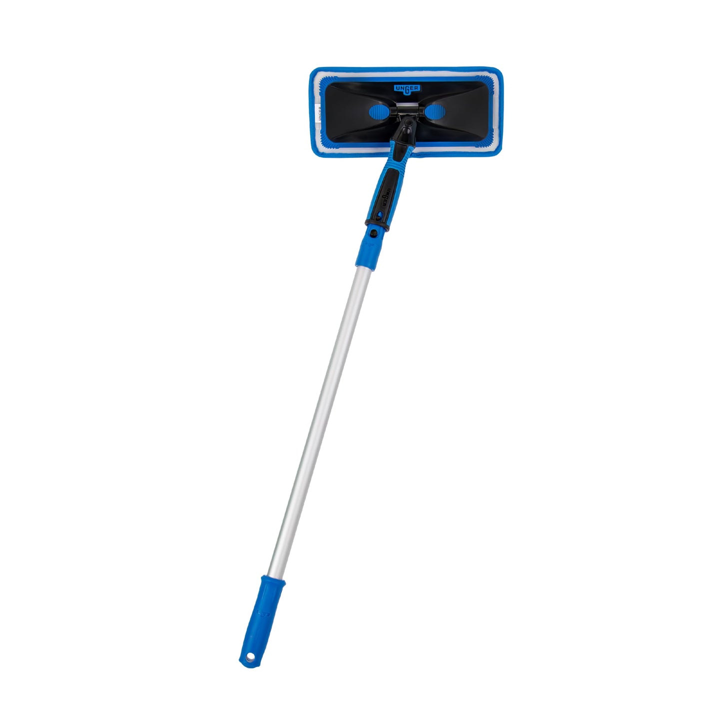 Unger Professional Indoor Window Cleaning Kit with 2' Pole - Swivel Head Pad Washer for Glass, Mirrors & Flat Surfaces, Streak-Free Results, 2