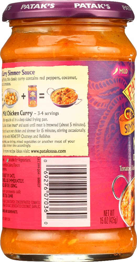 Pataks, Sauce Curry Mild, 14.5 Ounce ( pack of 4)