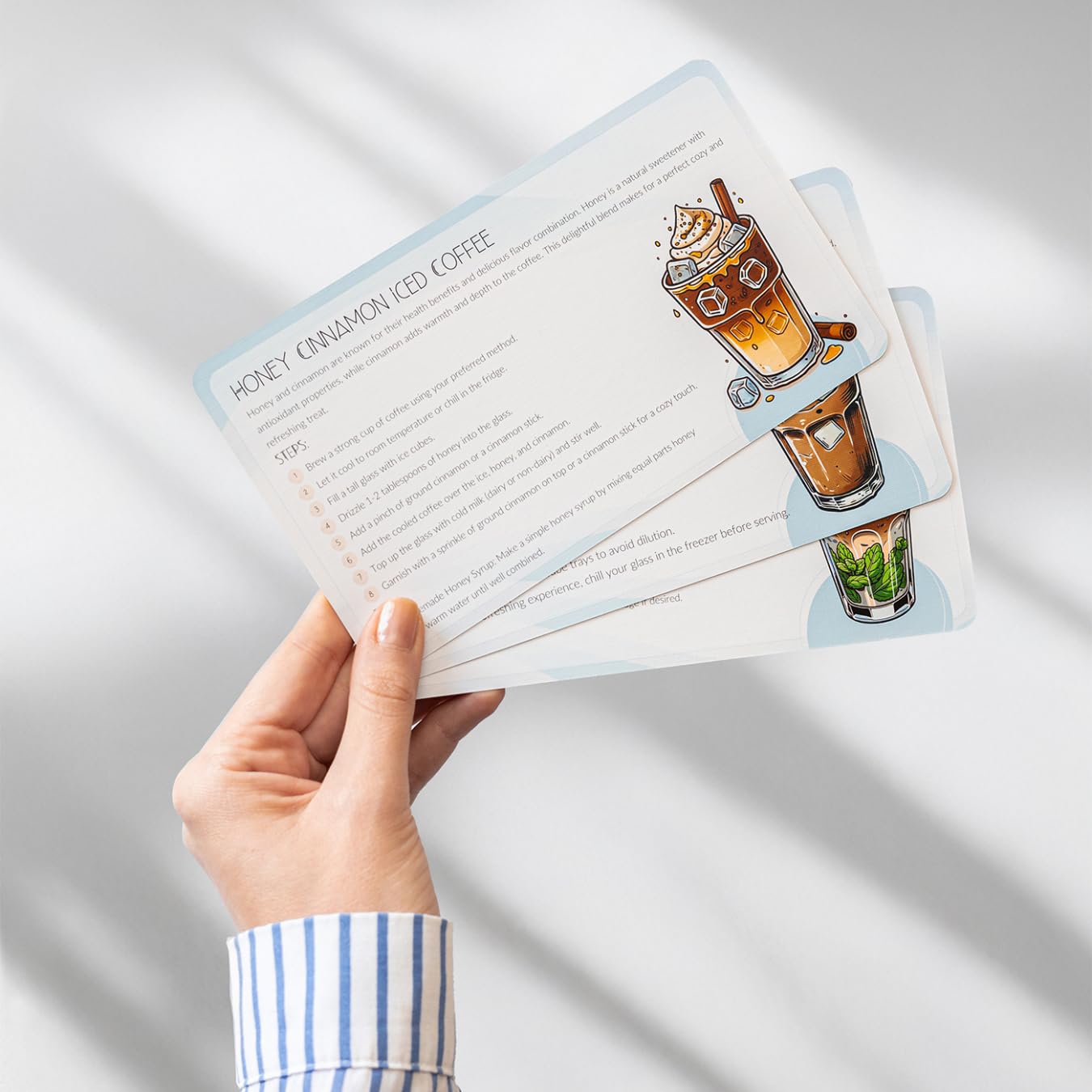 Cool Brew Creations: Iced Coffee Recipe Cards - Barista-Quality, Easy Iced Coffee Recipes - Customizable, Includes Dairy & Non-Dairy Options - Perfect