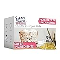 The Clean People Laundry Detergent Pods - Hypoallergenic Laundry Pods - Ultra Concentrated, Recyclable Packaging, Stain Fighting - Spring Scent, 96