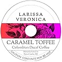 Caramel Toffee Colombian Decaf Coffee (Single Serve K-Cup Pods) (Gourmet, Naturally Flavored, Whole Coffee Beans) (12 pods, ZIN: 576812) - 2 Pack