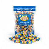 Kafari Bubble Original Bubble Gum - 3 Pound Bulk Bag (Approx. 210 Pieces) - Individually Wrapped Gum, Pink Chewing Gum- Original - Pink Gum Value Pack