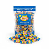 Kafari Bubble Original Bubble Gum - 3 Pound Bulk Bag (Approx. 210 Pieces) - Individually Wrapped Gum, Pink Chewing Gum- Original - Pink Gum Value Pack