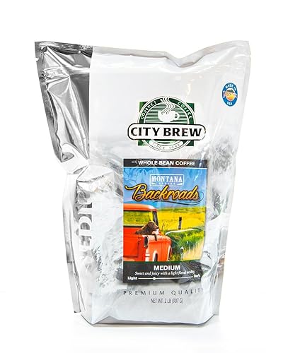 City Brew Coffee, Backroads, Medium Roast, Gourmet Arabica 2 lb, Whole Bean